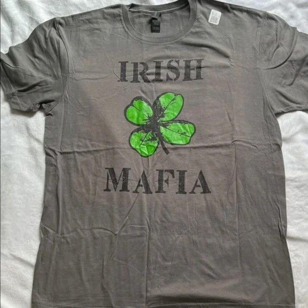 Irish Mafia Clover St. Patrick's Day Graphic Tee (Men's L)